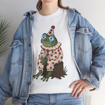 Clown Frog Unisex T-Shirt – Melancholy Circus Frog Graphic Tee