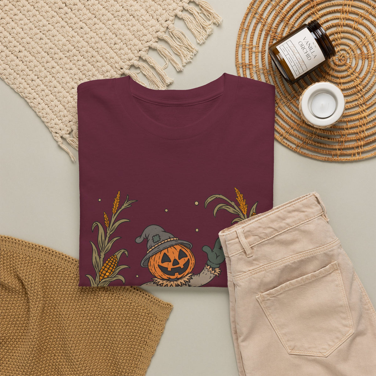 Pumpkin Head Scarecrow - Unisex Tshirt
