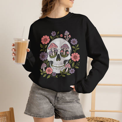 Flower Fungi Skull - Unisex Sweatshirt