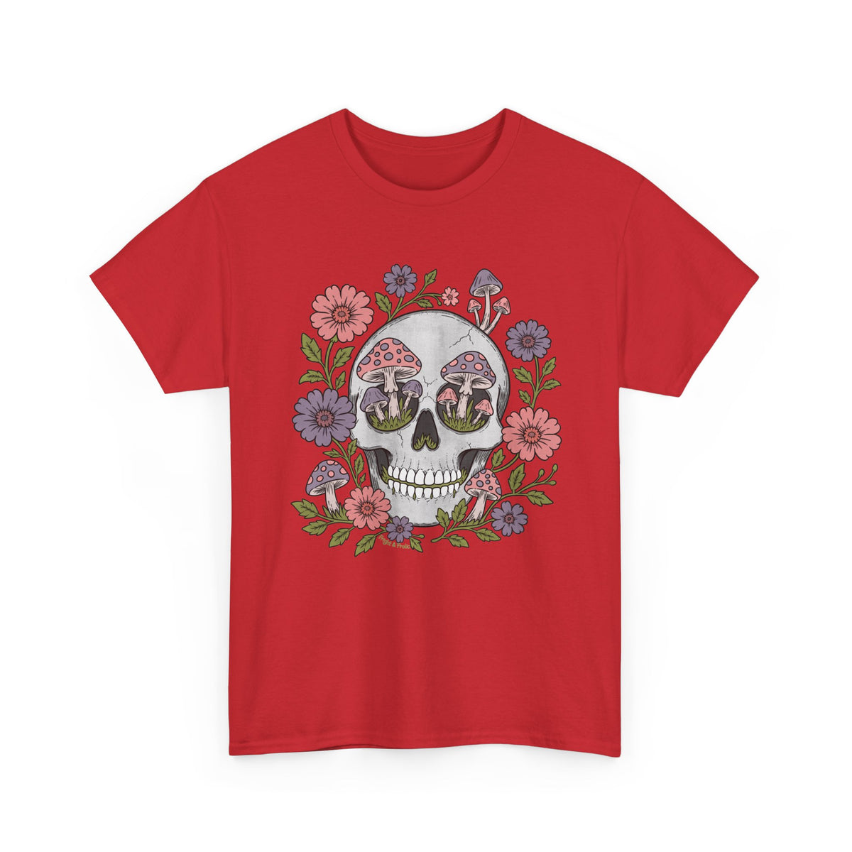 Floral Fungi Skull - Unisex T-Shirt