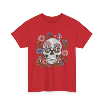 Floral Fungi Skull - Unisex T-Shirt