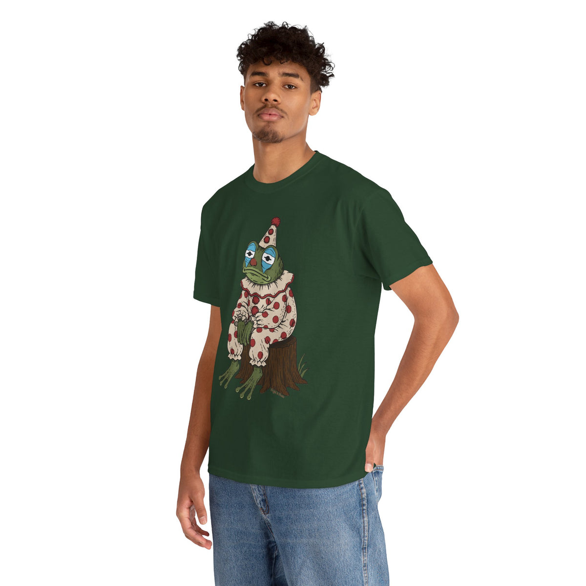 Clown Frog Unisex T-Shirt – Melancholy Circus Frog Graphic Tee