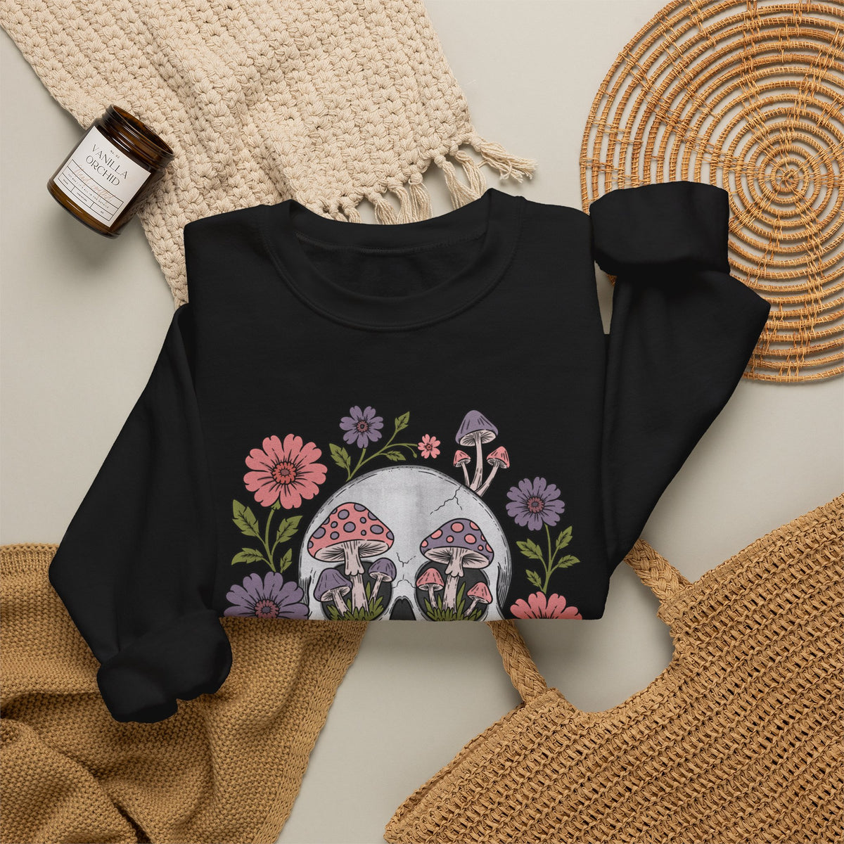 Flower Fungi Skull - Unisex Sweatshirt