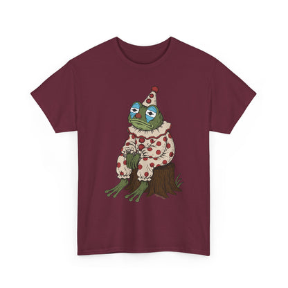 Clown Frog Unisex T-Shirt – Melancholy Circus Frog Graphic Tee