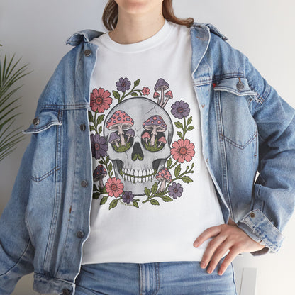 Floral Fungi Skull - Unisex T-Shirt