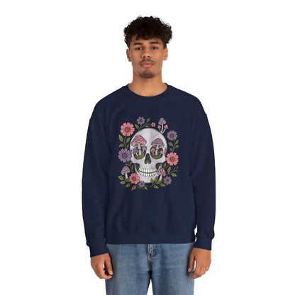 Flower Fungi Skull - Unisex Sweatshirt